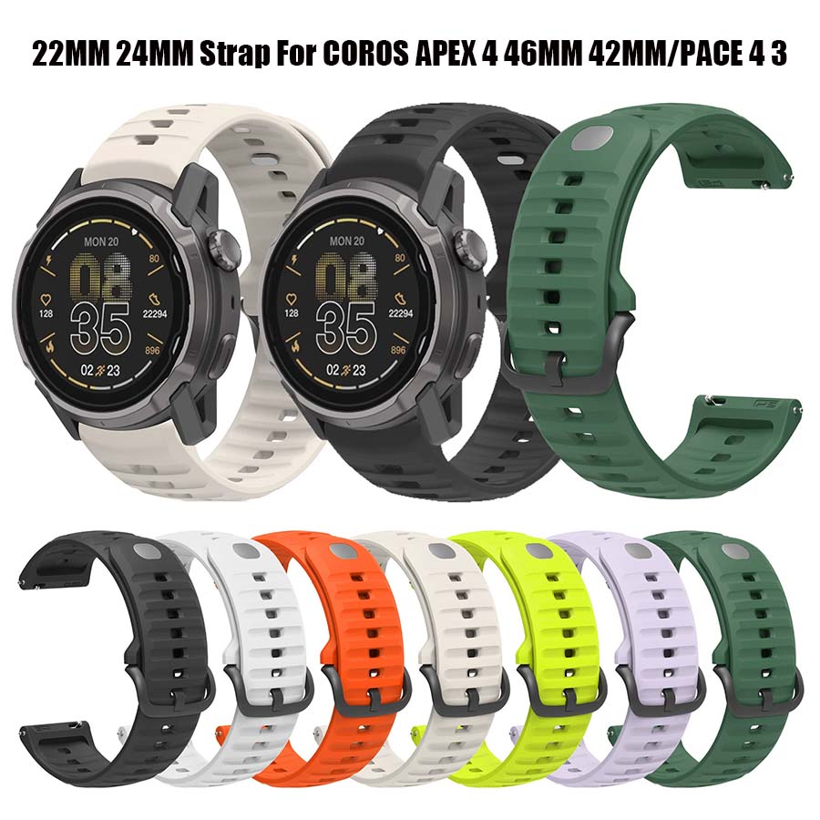 For COROS APEX 4 46mm 42mm Str - Silicone Watch Band 22Mm recension och pris