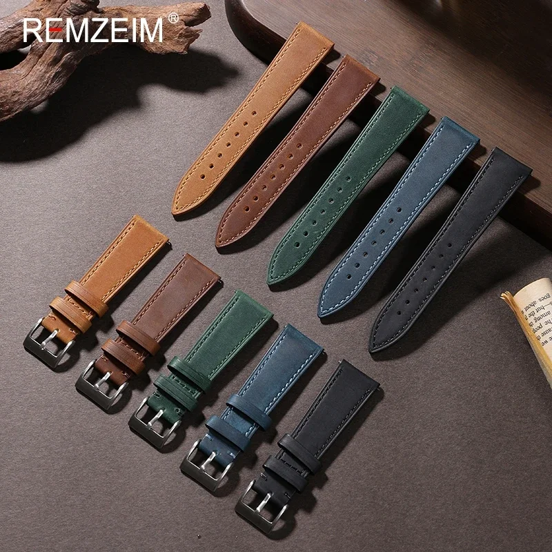 Crazy Horse Quick Release Leat - Suede Strap Watch recension och pris