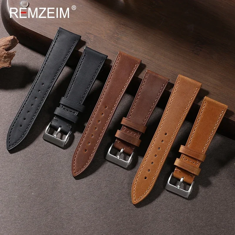 Crazy Horse Quick Release Leat - Suede Strap Watch recension och pris