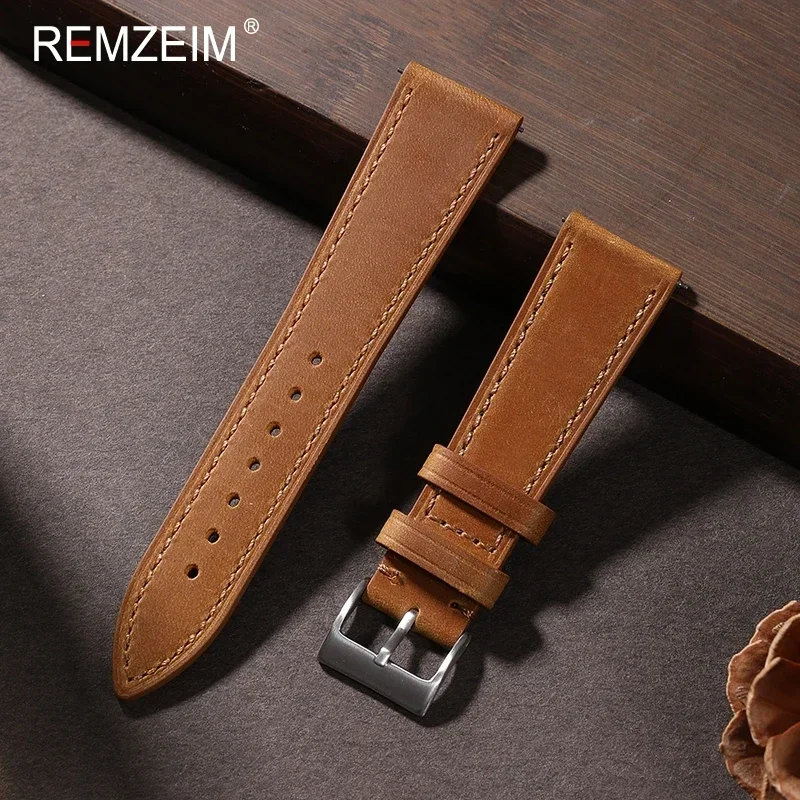 Crazy Horse Quick Release Leat - Suede Strap Watch recension och pris