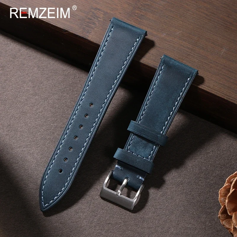 Crazy Horse Quick Release Leat - Suede Strap Watch recension och pris