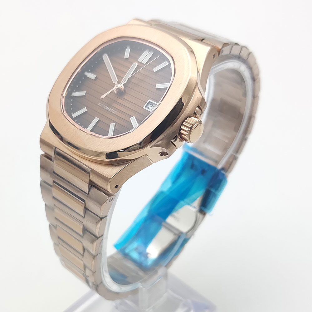 Luxury Rose Gold 40MM Square N - Patek Philippe Watch Nautilus recension och pris