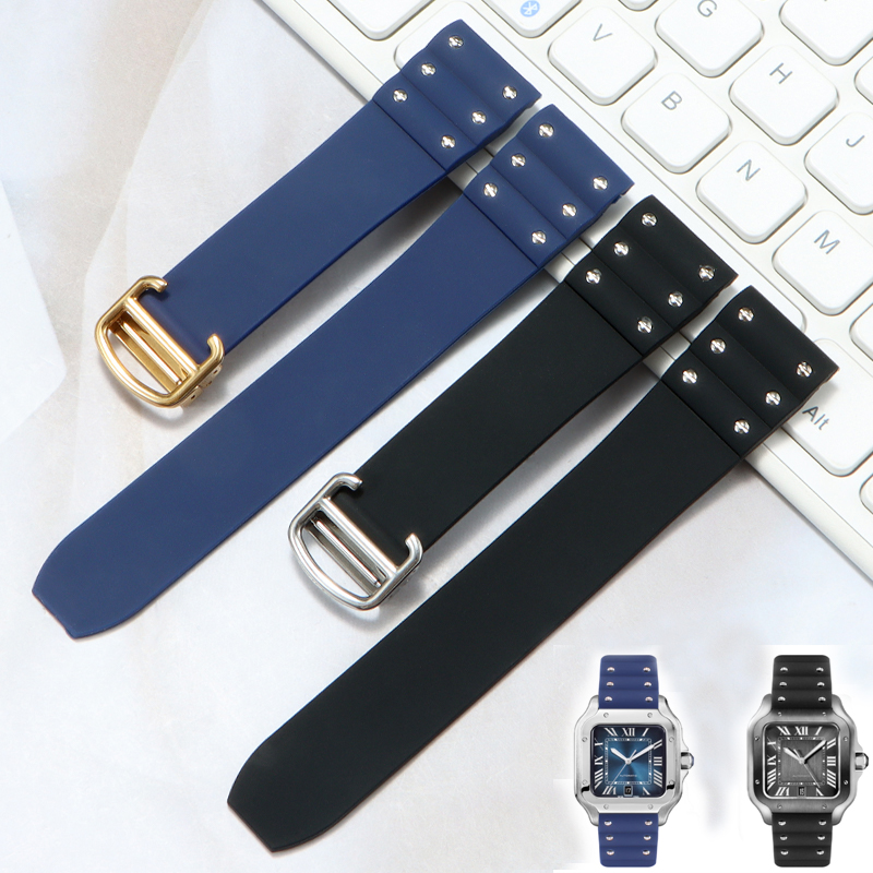 High quality Rubber watchband  - Cartier Watch Santos recension och pris